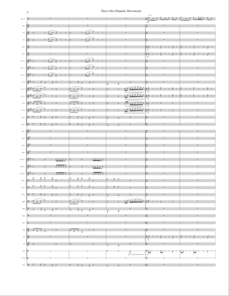 Three Afro-Hispanic Movements For Trombone and Concert Band (Revised Edition 2024)