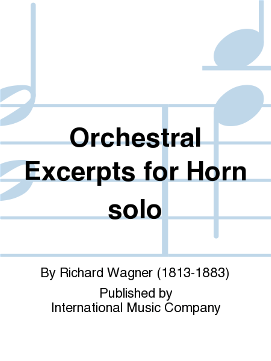 Orchestral Excerpts for Horn solo Horn Solo scores gallery preview page 1