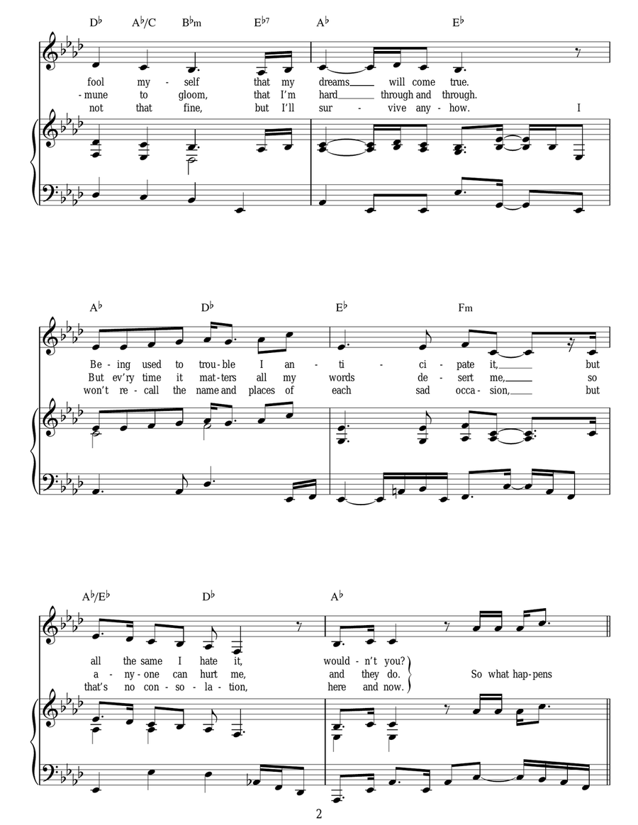 Another Suitcase In Another Hall (from Evita) Piano, Vocal, Guitar scores gallery preview page 2