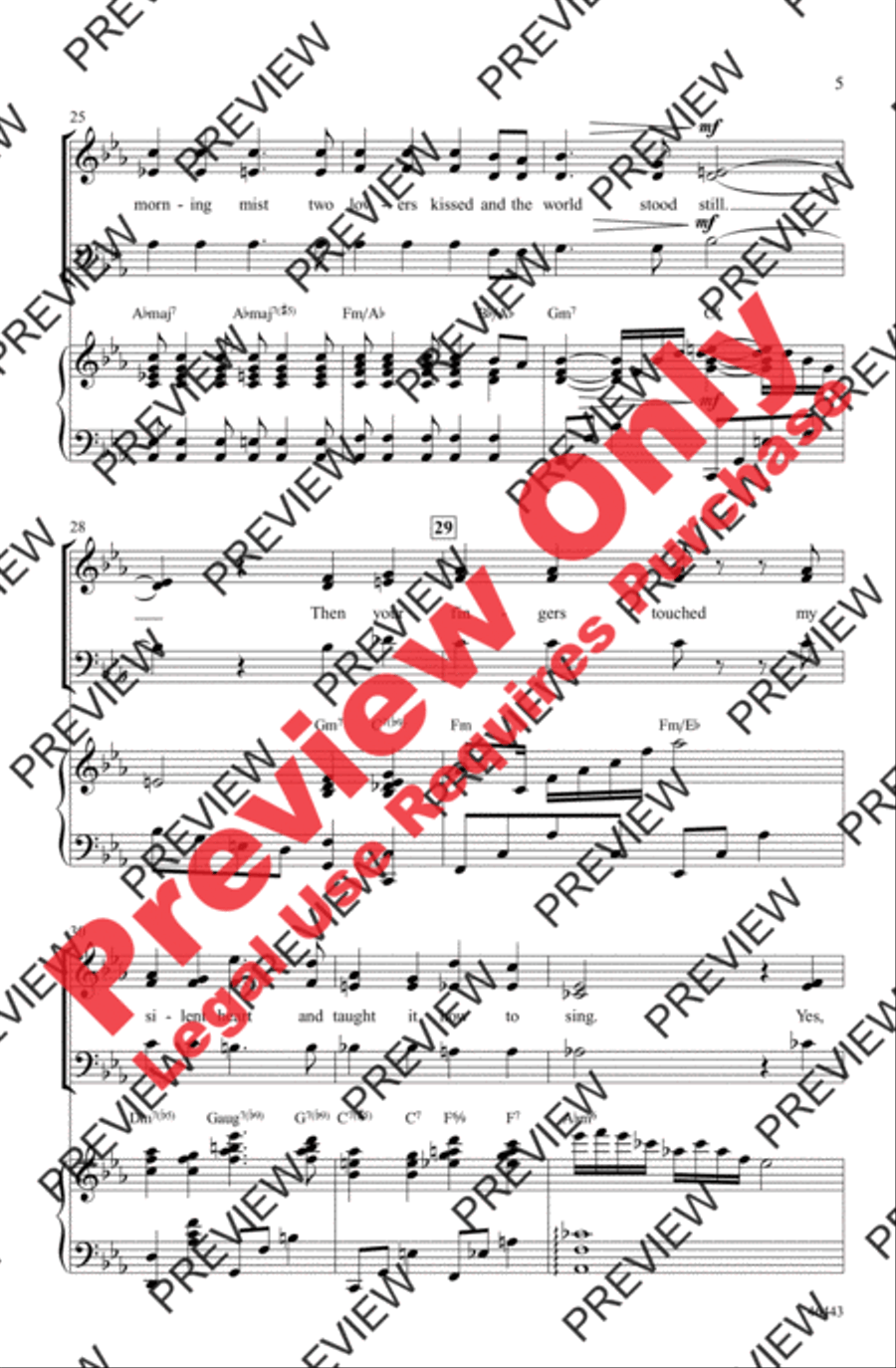 Love Is a Many Splendored Thing 3-Part scores gallery preview page 5