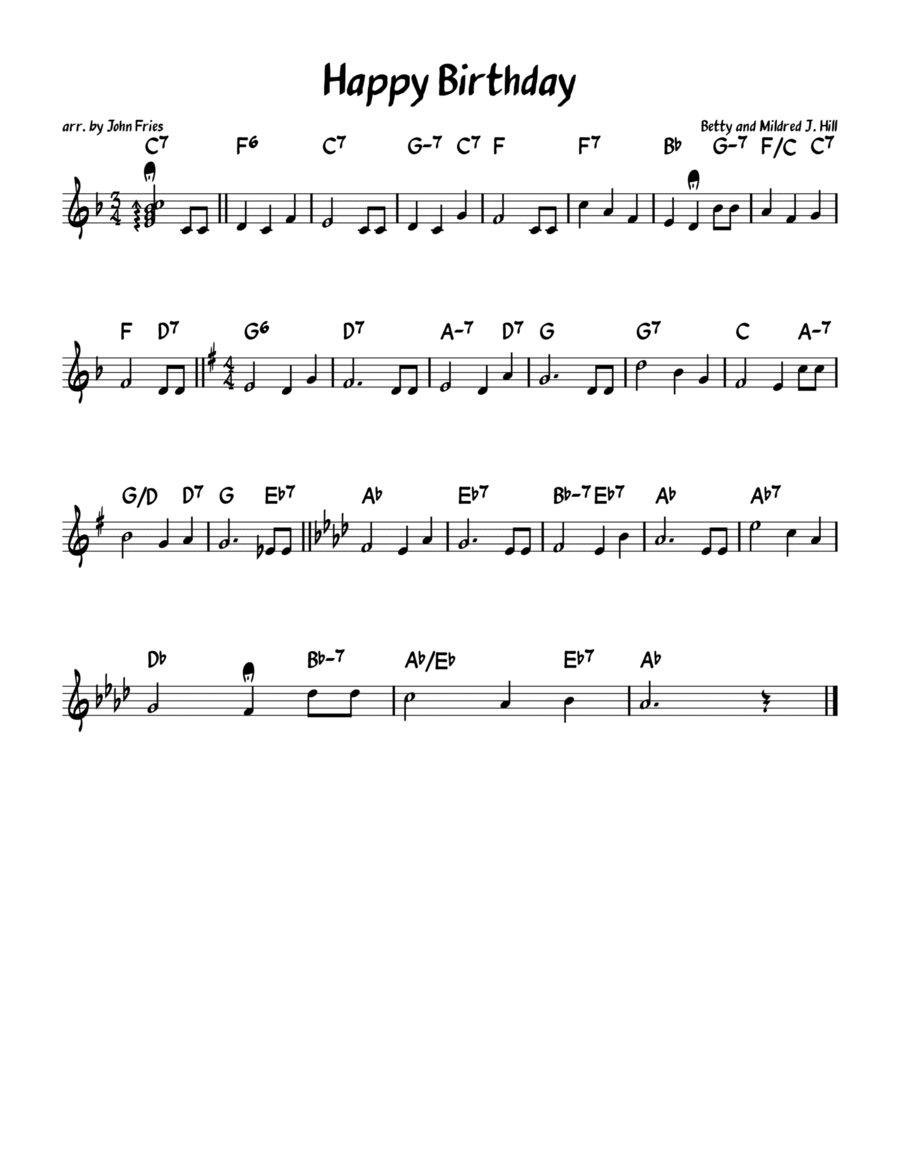 Happy Birthday Happy Birthday Piano scores gallery preview page 1