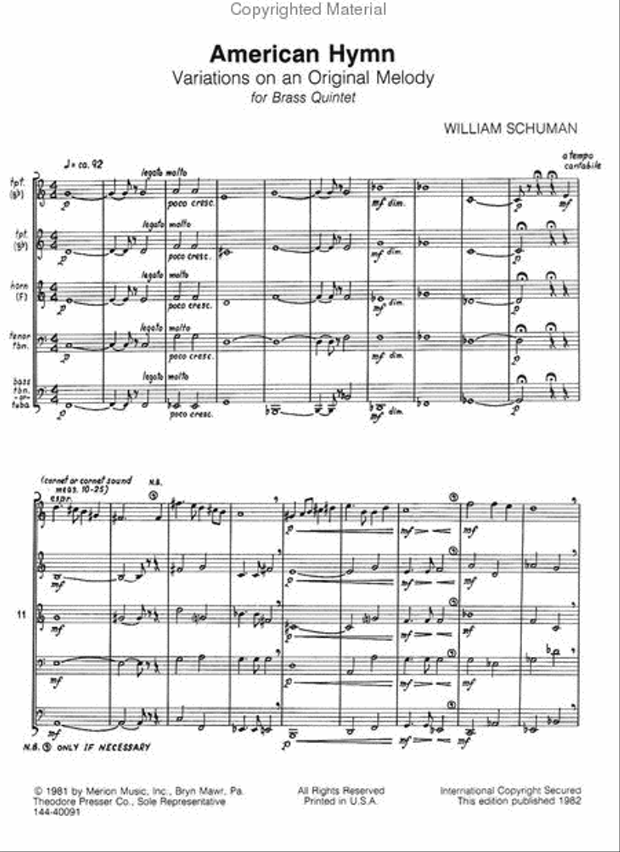 American Hymn American Hymn Chamber Music scores gallery preview page 2