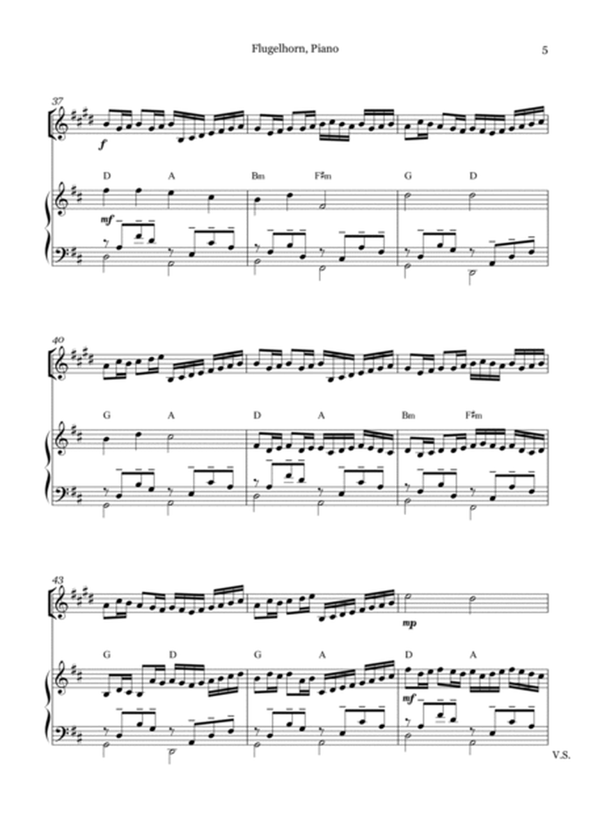 Canon in D for Flugelhorn and Piano (With Chords) image number null