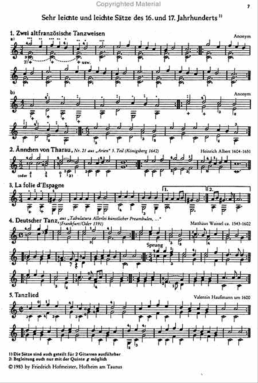 Das Gitarrespiel. Ein Unterrichtswerk vom Anfang bis zur Meisterschaft Guitar scores gallery preview page 2