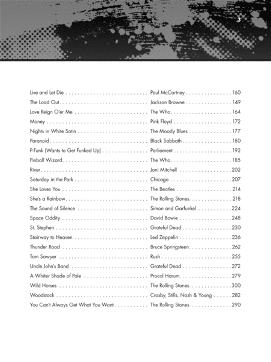 The Giant Classic Rock Piano Sheet Music Collection Piano, Vocal, Guitar scores gallery preview page 3