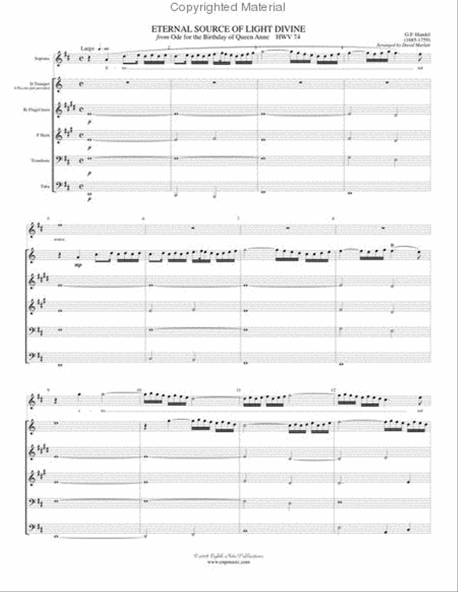 Eternal Source of Light Divine Brass Quintet scores gallery preview page 2