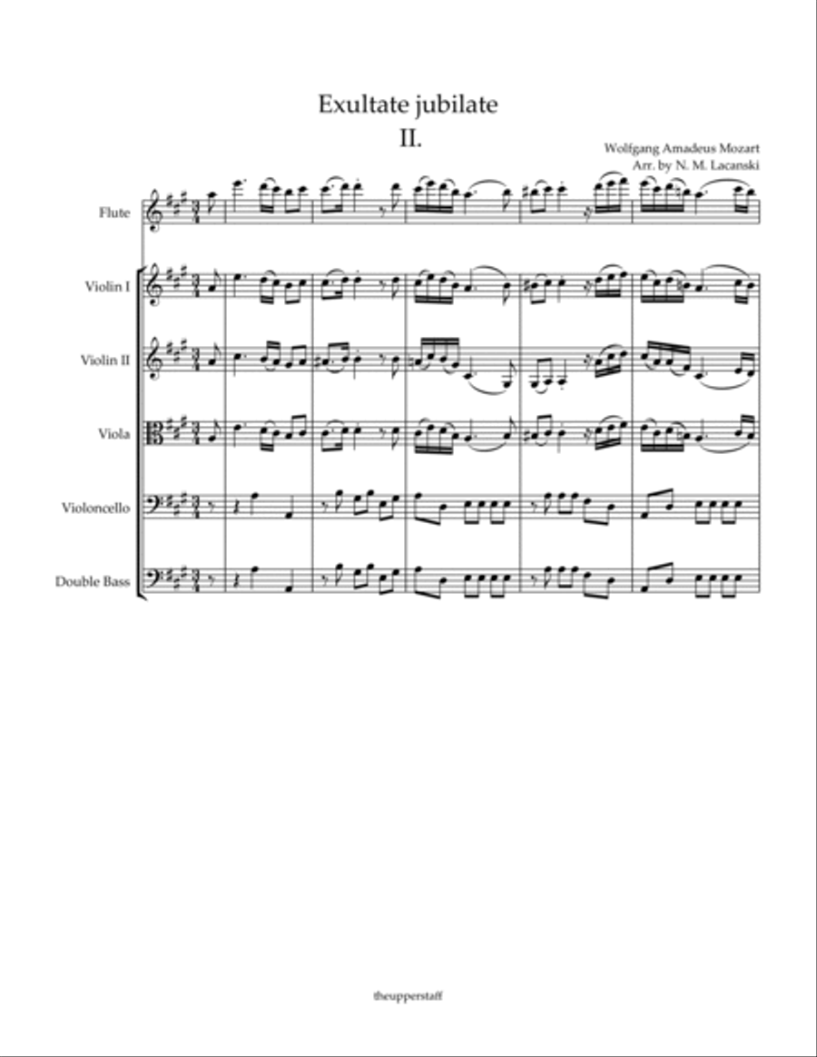 Exultate jubilate Second Movement Alleluia Chamber Orchestra scores gallery preview page 2
