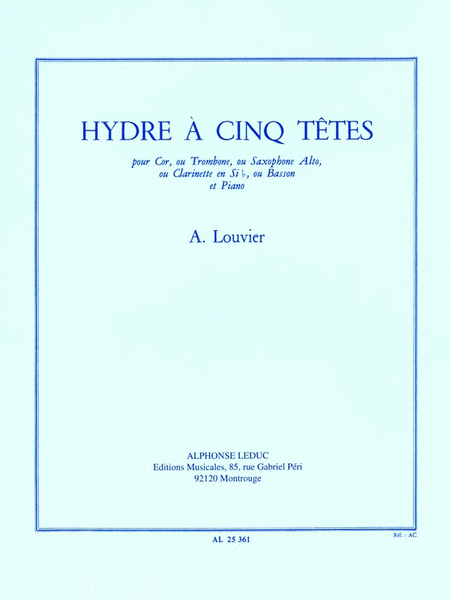 L'hydre A Cinq Tetes (saxophone-alto & Piano)