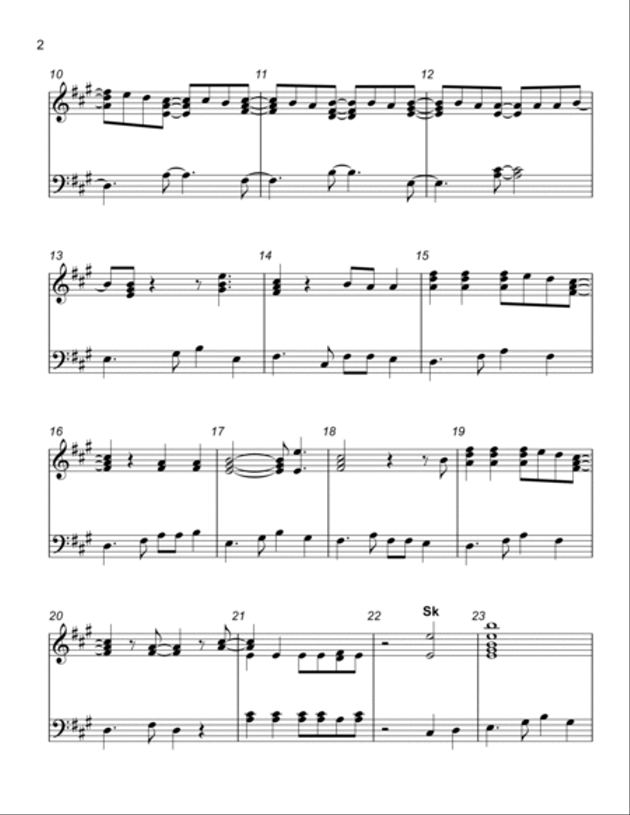 Welcome To Rosas - Score Only Handbell Choir scores gallery preview page 2