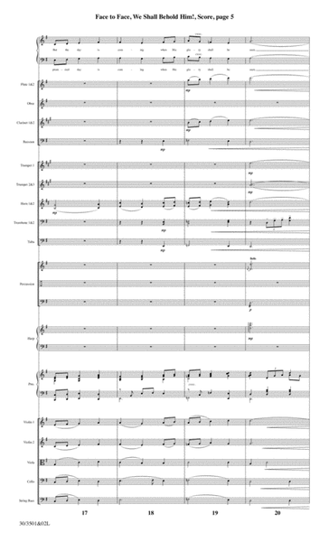 Face to Face, We Shall Behold Him! - Orchestral Score and CD with Printable Parts