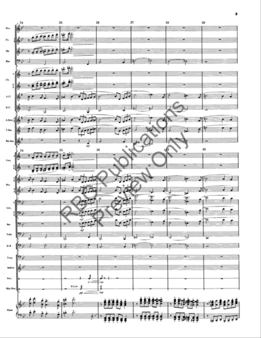 Concertante For Piano And Band Concert Band scores gallery preview page 10