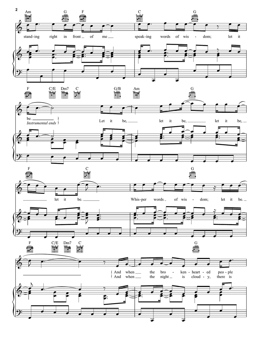 Let It Be Acoustic Guitar scores gallery preview page 2