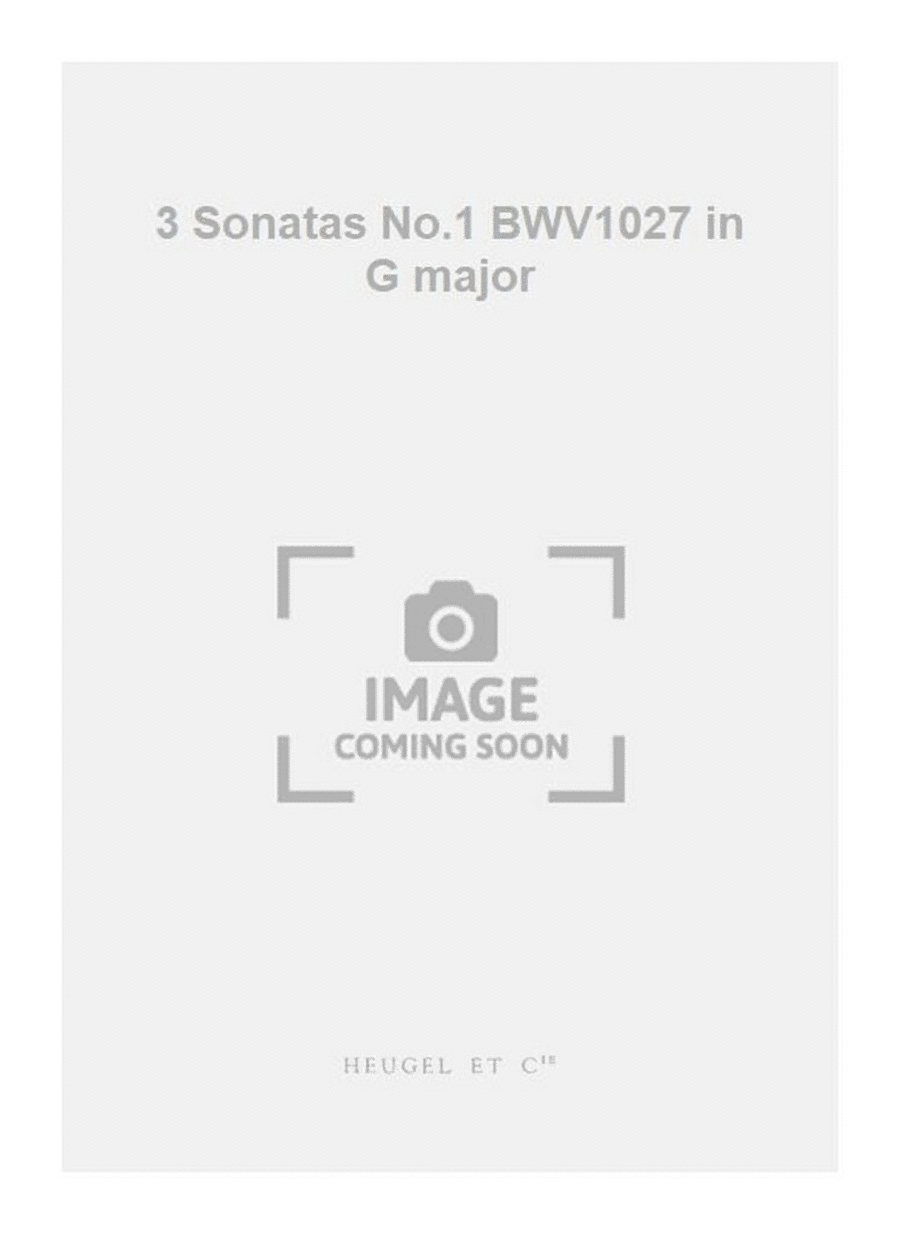 3 Sonatas No.1 BWV1027 in G major Viola scores gallery preview page 1