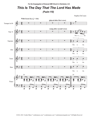 This Is The Day That The Lord Has Made (Psalm 118) (Vocal Quartet - (SATB)
