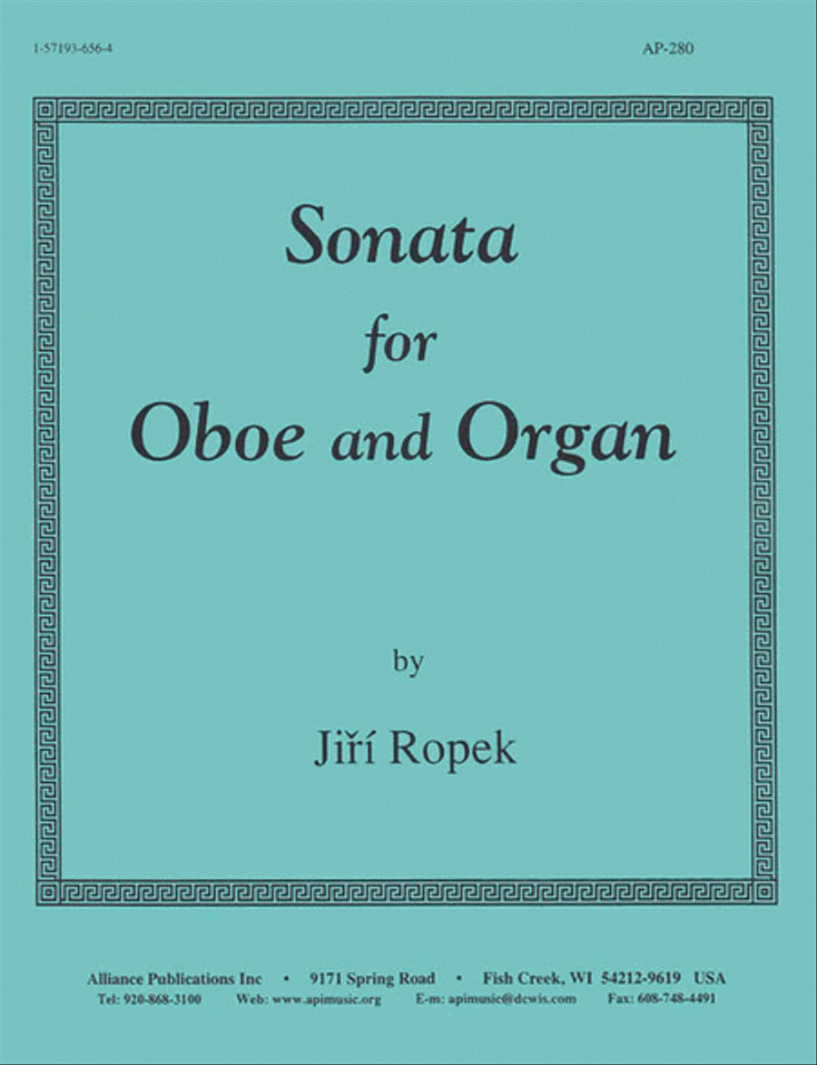 Sonata For Oboe And Organ Organ scores gallery preview page 1