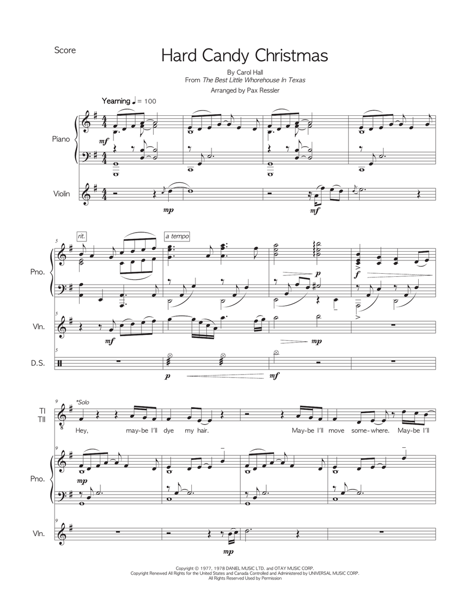 Hard Candy Christmas TTBB scores gallery preview page 1