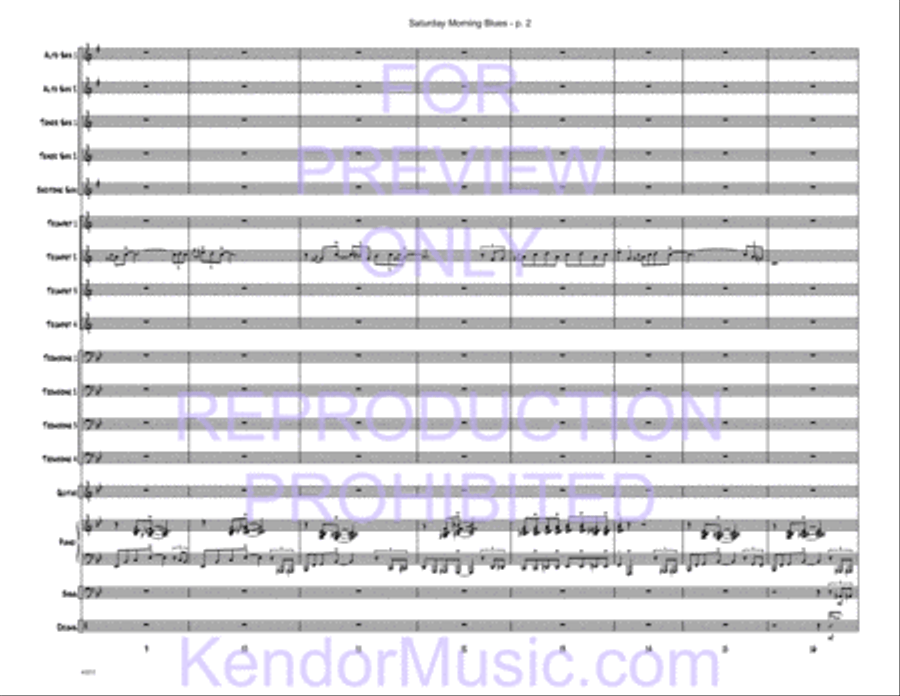 Saturday Morning Blues Saturday Morning Blues Jazz Ensemble scores gallery preview page 3