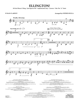 Ellington! (arr. Stephen Bulla) - Bb Bass Clarinet