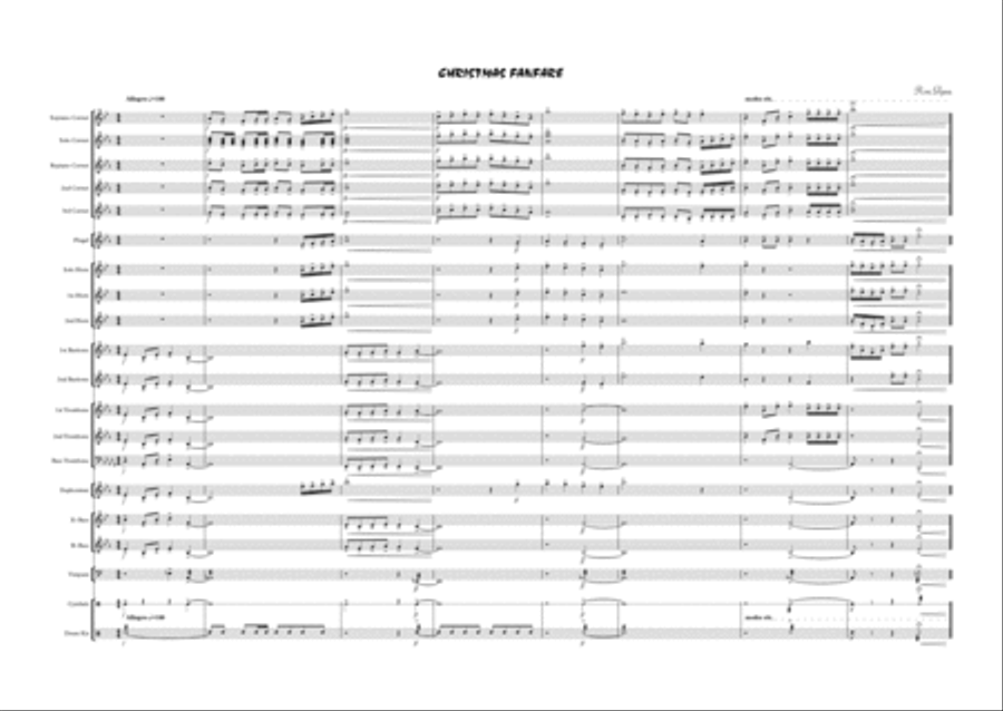 Christmas Fanfare Brass Ensemble scores gallery preview page 1