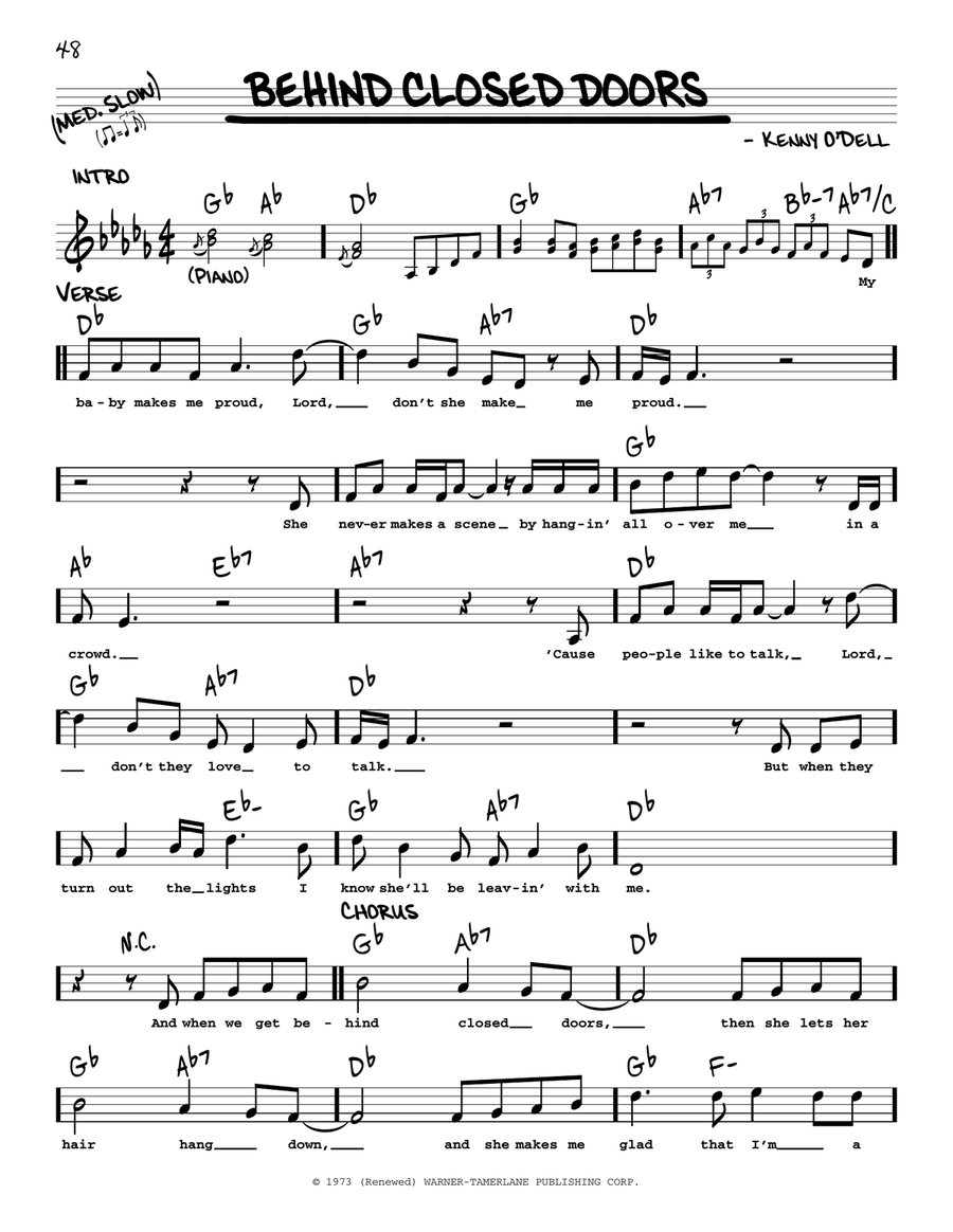 Behind Closed Doors Voice scores gallery preview page 1