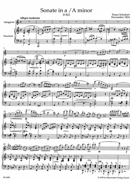 Sonata a minor D 821 'Arpeggione'