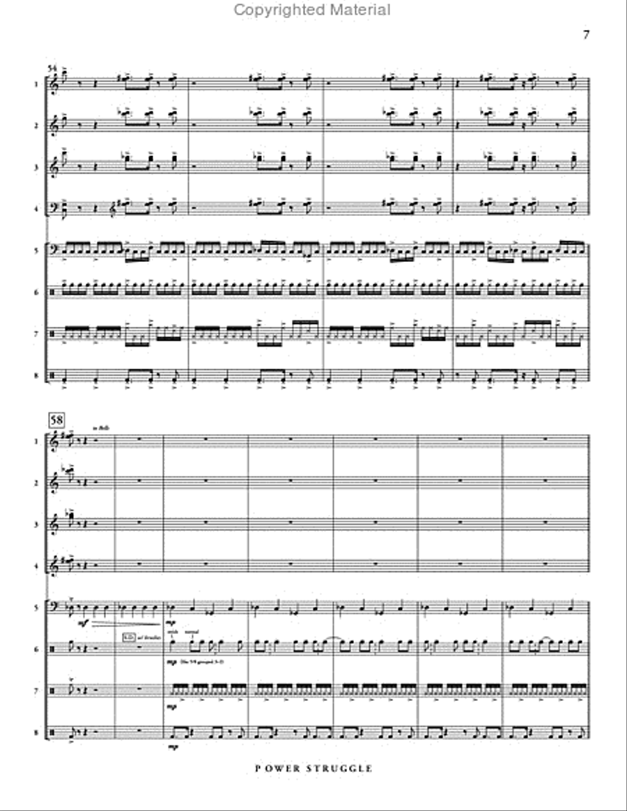 Power Struggle Percussion Ensemble scores gallery preview page 8