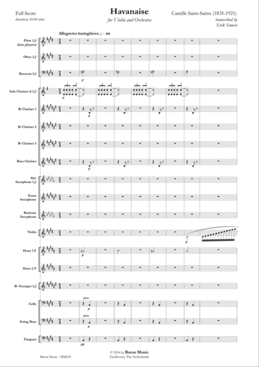 Havanaise Havanaise Concert Band scores gallery preview page 2