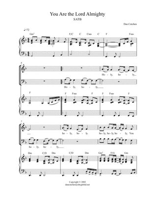 Choral - "You Are the Lord Almighty" SATB