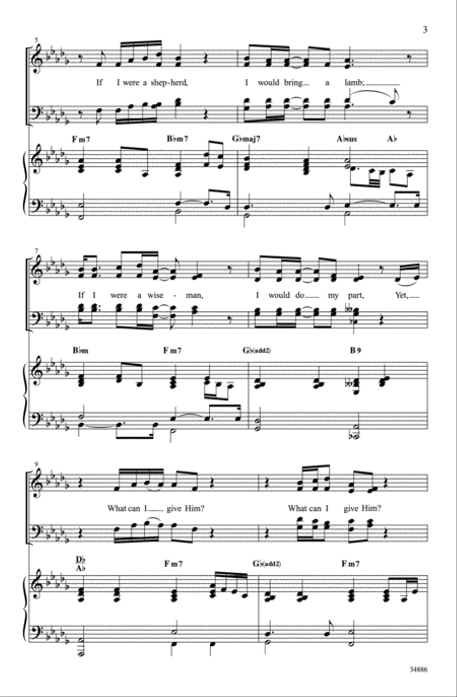 What Can I Give Him 4-Part scores gallery preview page 3