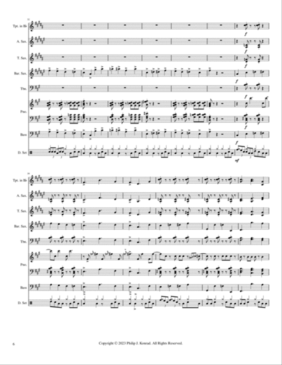 Jazz for Quarentine - Jazz Band Arrangement Jazz Ensemble scores gallery preview page 6