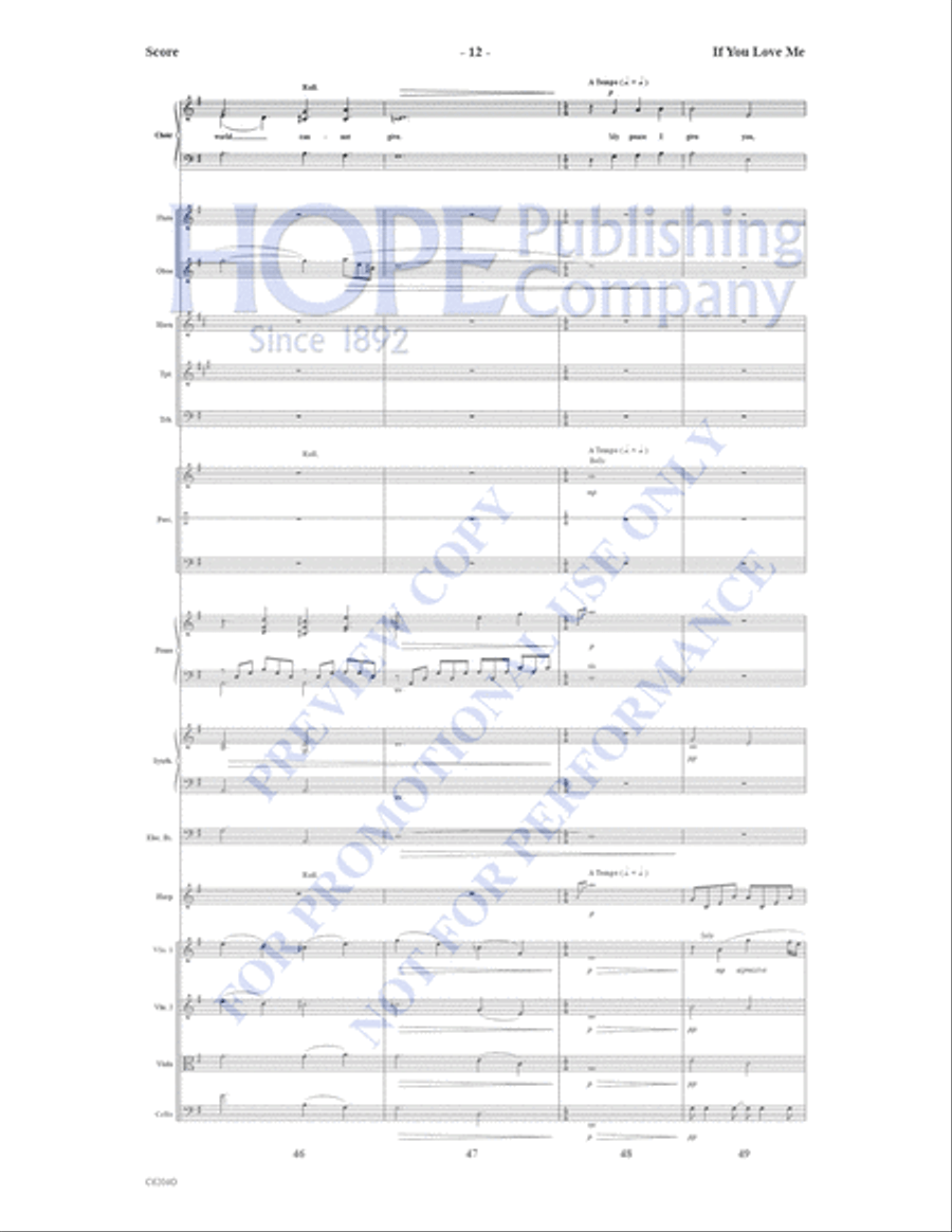 If You Love Me If You Love Me Choir scores gallery preview page 13