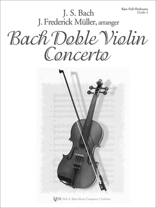 Book cover for Bach Double Violin Concerto (In D Minor) - Score