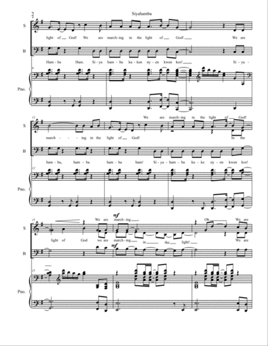 Siyahamba Siyahamba 4-Part scores gallery preview page 2