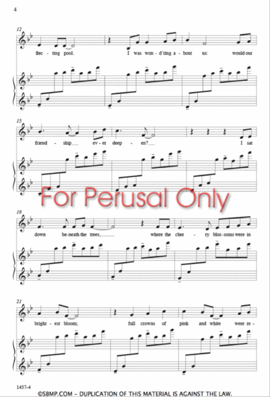 Cherry Blossom Snow - SSA Octavo SSA scores gallery preview page 3
