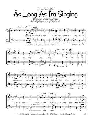 Book cover for As Long As I'm Singing