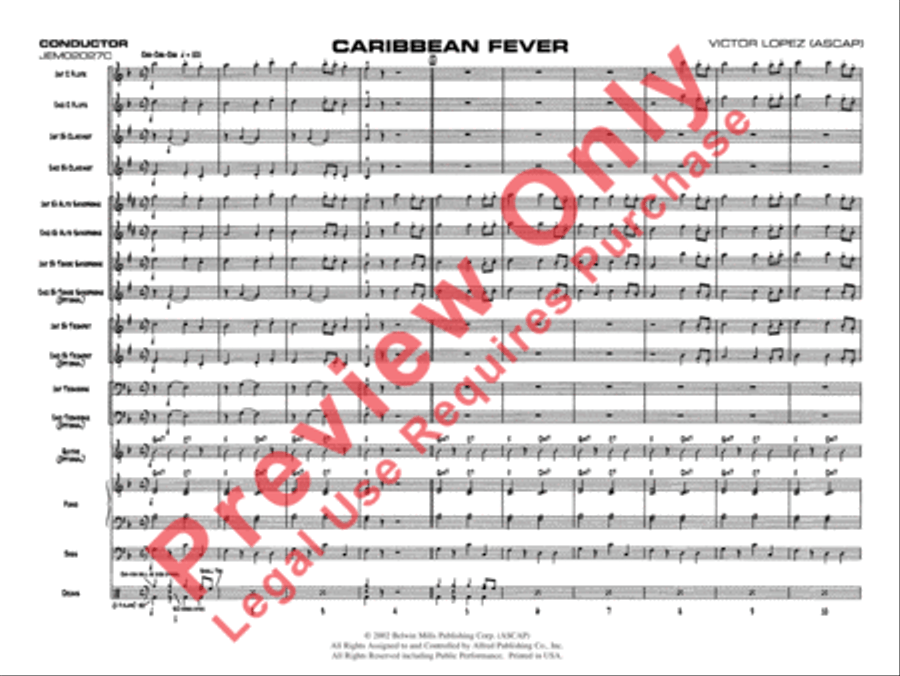 Caribbean Fever Jazz Ensemble scores gallery preview page 4