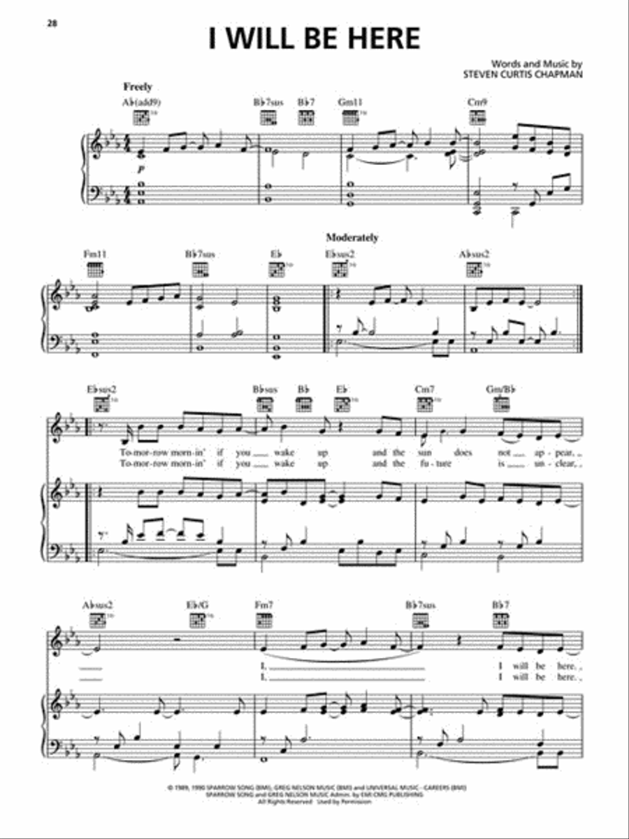 Christian Wedding Favorites Piano, Vocal, Guitar scores gallery preview page 3