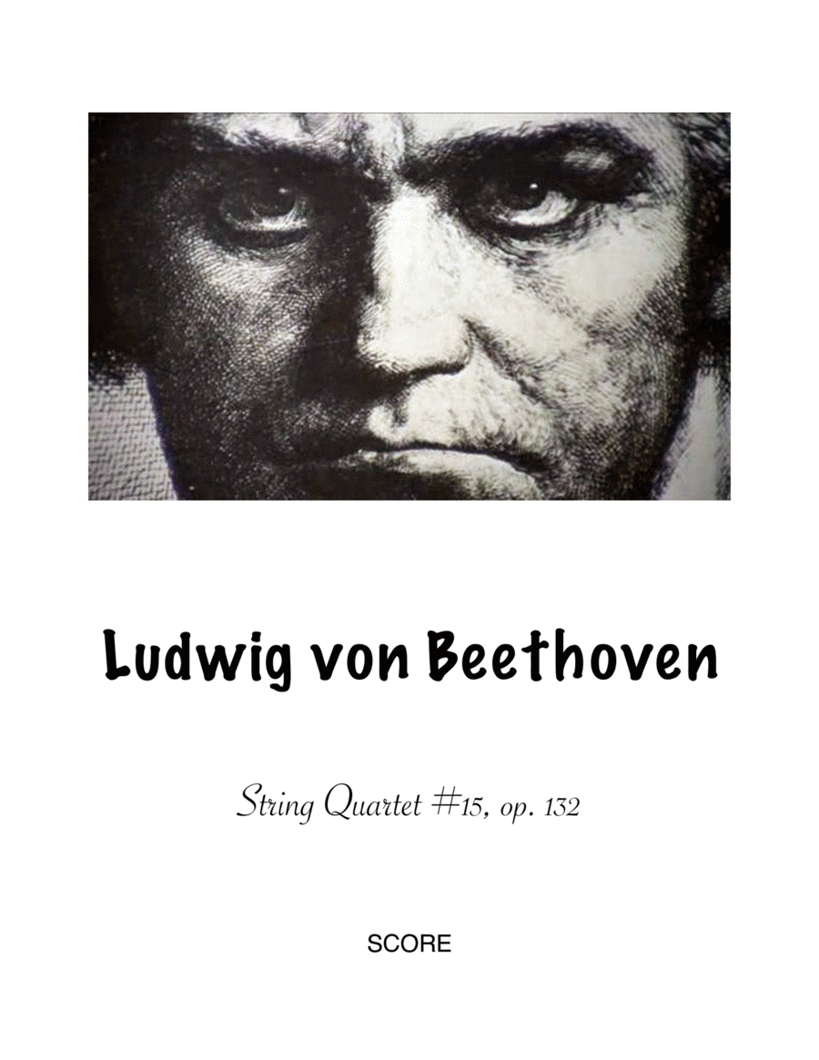 Beethoven - String Quartet #15, op. 132 String Quartet scores gallery preview page 1