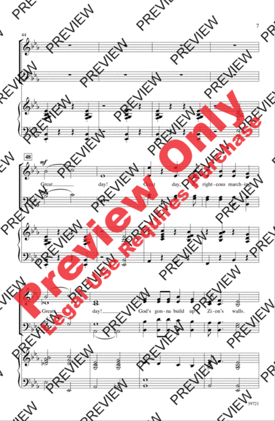 Great Day! Great Day! 4-Part scores gallery preview page 7