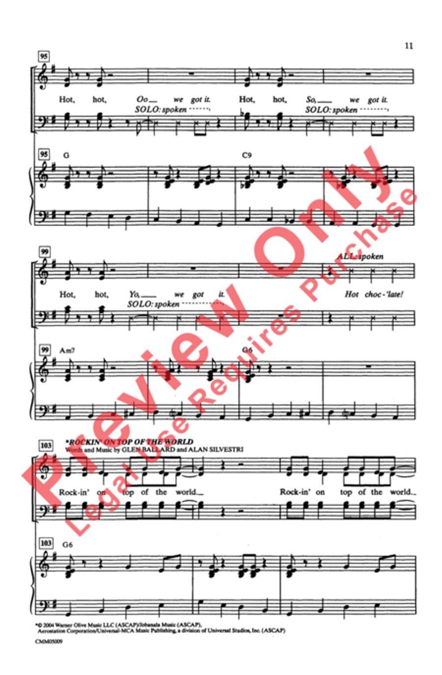 The Polar Express: A Choral Medley 4-Part scores gallery preview page 12
