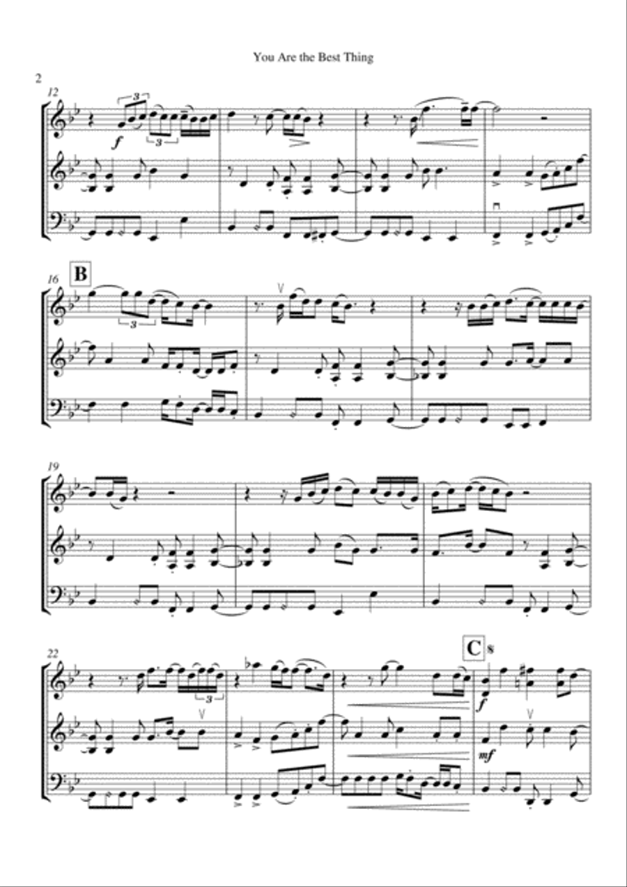 You Are The Best Thing String Trio scores gallery preview page 3