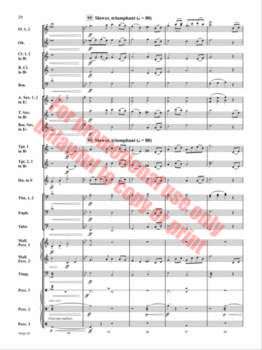Hope Remains Within Concert Band scores gallery preview page 21