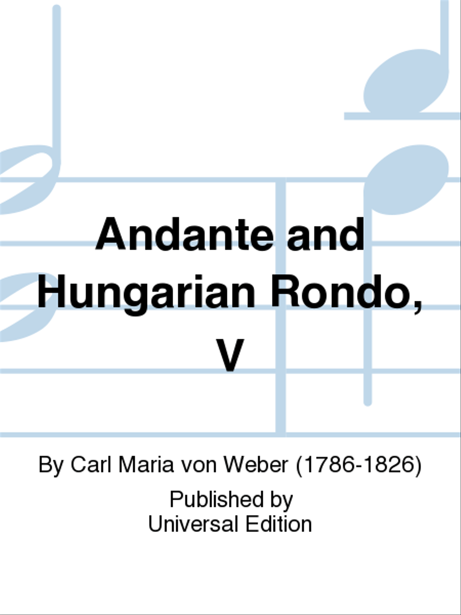 Book cover for Andante And Hungarian Rondo