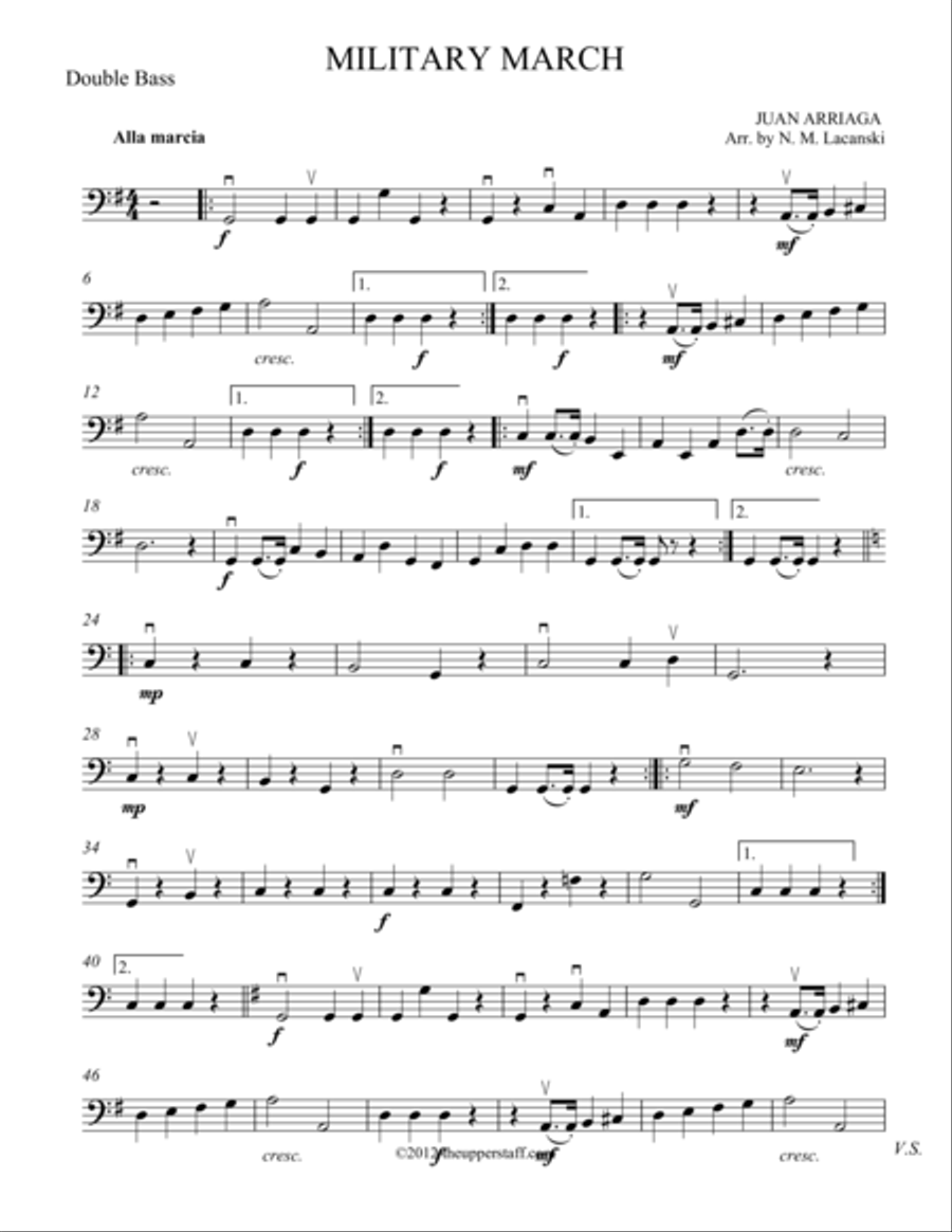 Military March Military March String Orchestra scores gallery preview page 1