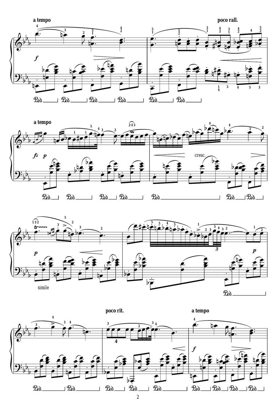 Nocturne in E Flat Major, Op.9, No.2 Piano Solo scores gallery preview page 2