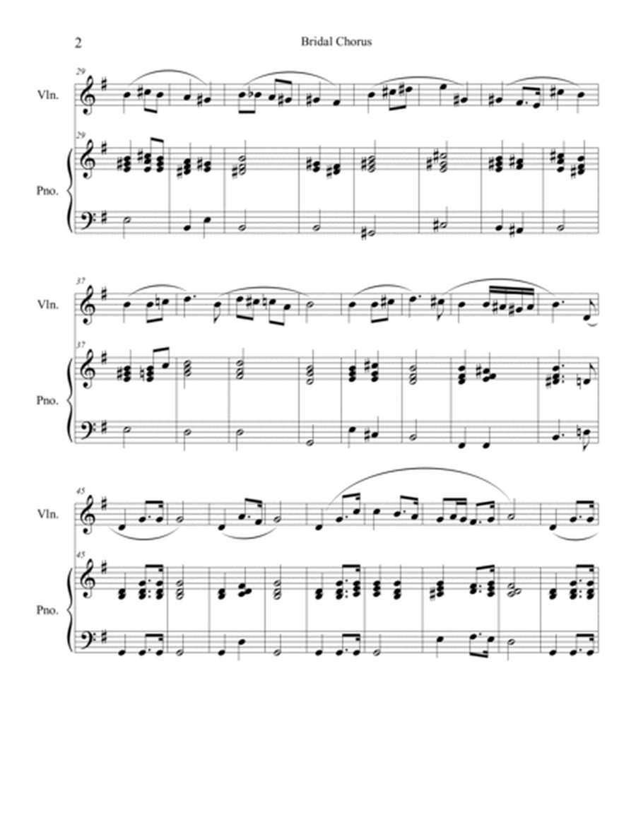 Bridal Chorus (Here Comes the Bride) for Solo Violin and Piano image number null