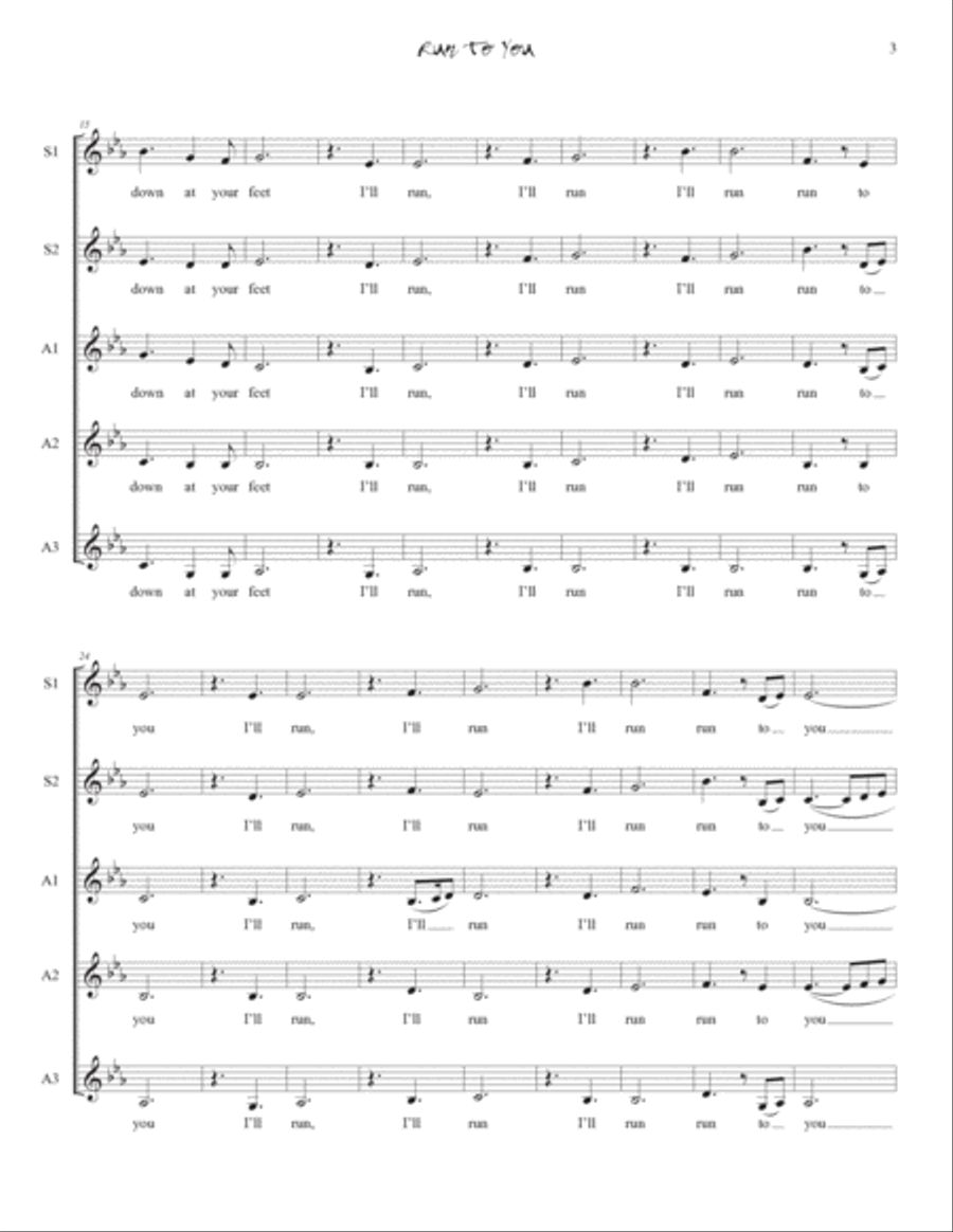 Run To You Run To You SSAA scores gallery preview page 3