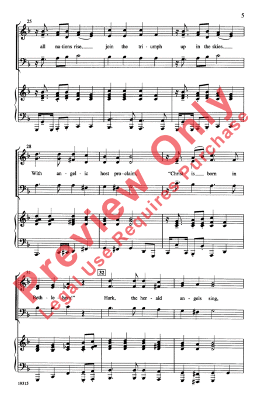Joy: A Medley of Carols Joy: A Medley of Carols 3-Part scores gallery preview page 5