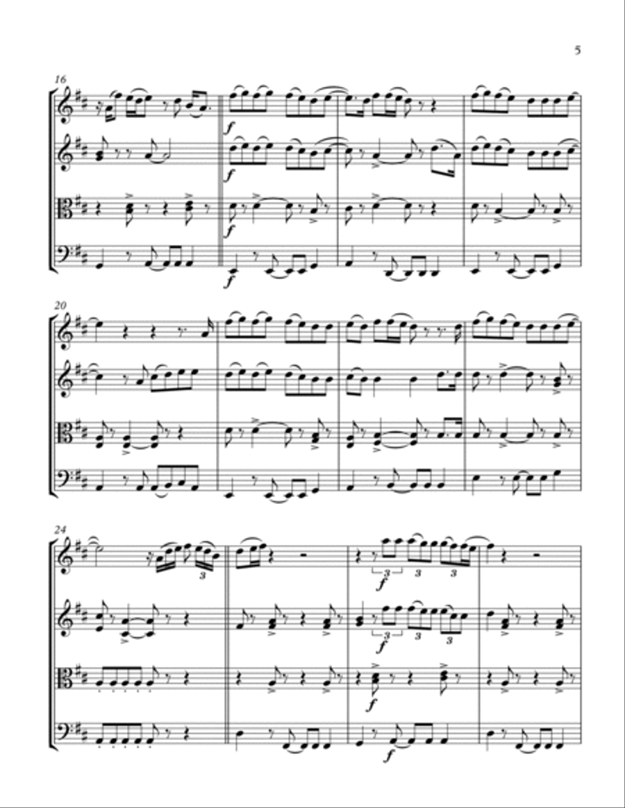 Thinking Out Loud String Quartet scores gallery preview page 6