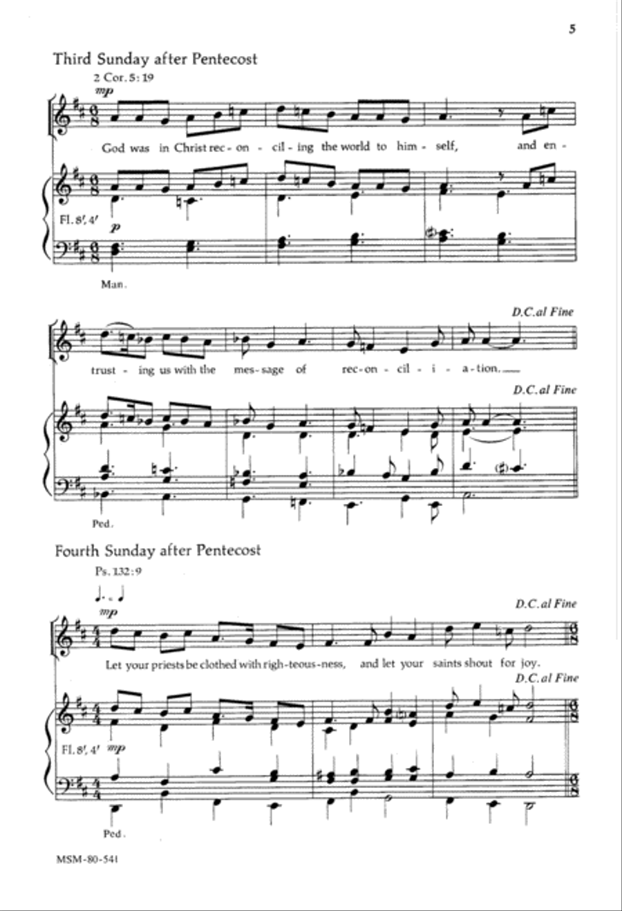 Verses for the Season of Pentecost, Set 1 Unison Choir scores gallery preview page 4